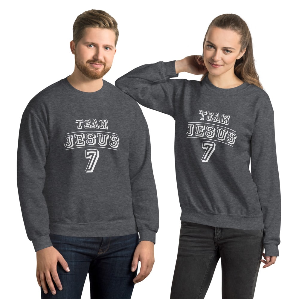 Unisex Cool Swagg Jumper Team Jesus Black and Grey Sweatshirt 